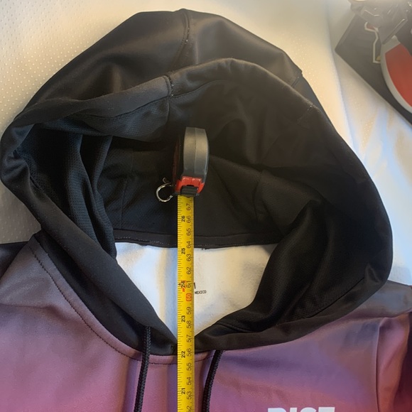 (2 for $20) Pink Sunburst Rise Hoodie Womens Medium 100% Polyester Sweatshirt - Picture 6 of 8